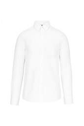 Camisa Oxford Lavada Manga Larga 100% algodon. Forma entallada. Cuello con botones y mismo tono. Ribete contrastado.